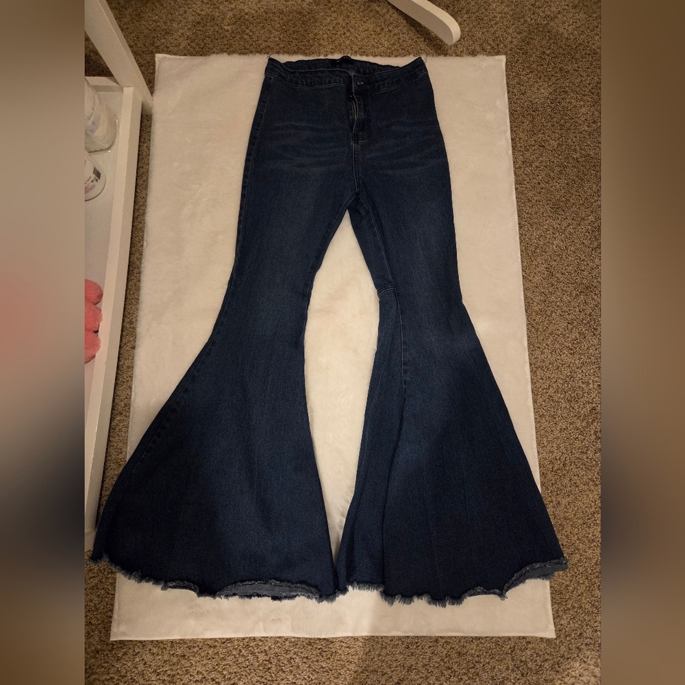 Dark Blue Flared Women's Jeans